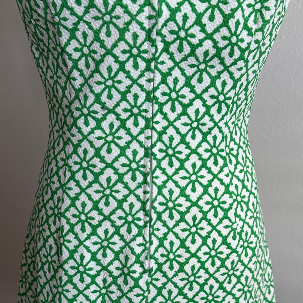 Badgley Mischka Green and White Patterned Mini Dress - Picture 8 of 10